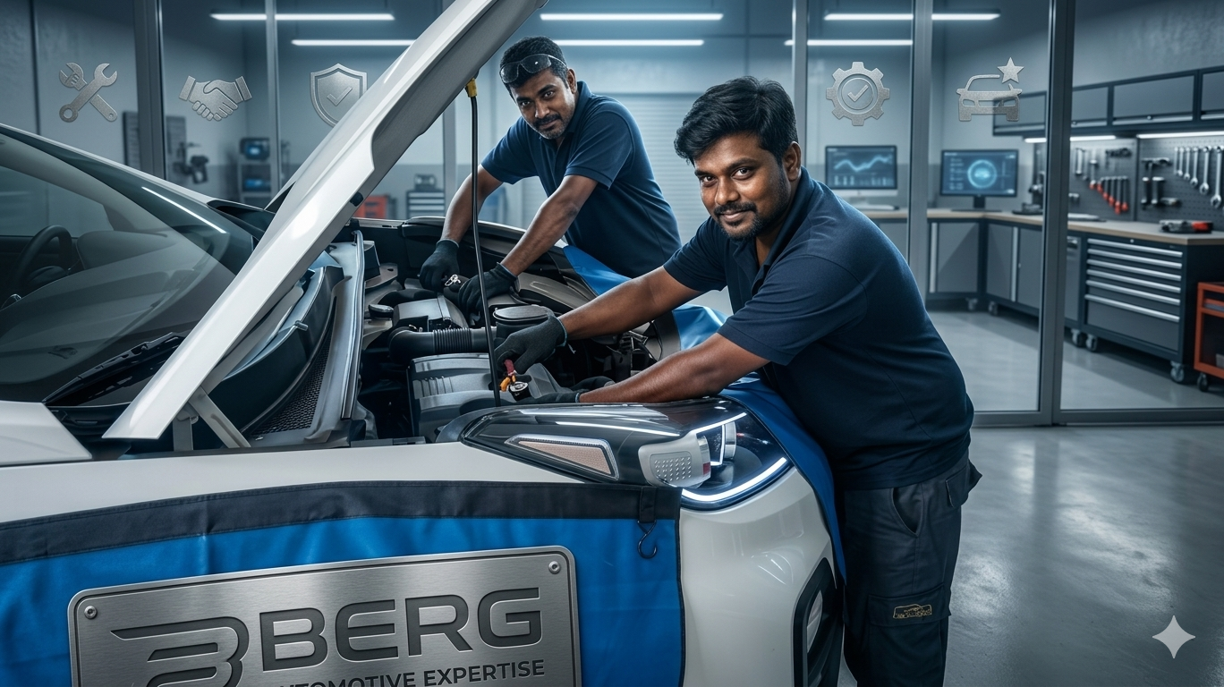 Technology Corner Auto Maint.LLC technicians working on a vehicle in the workshop