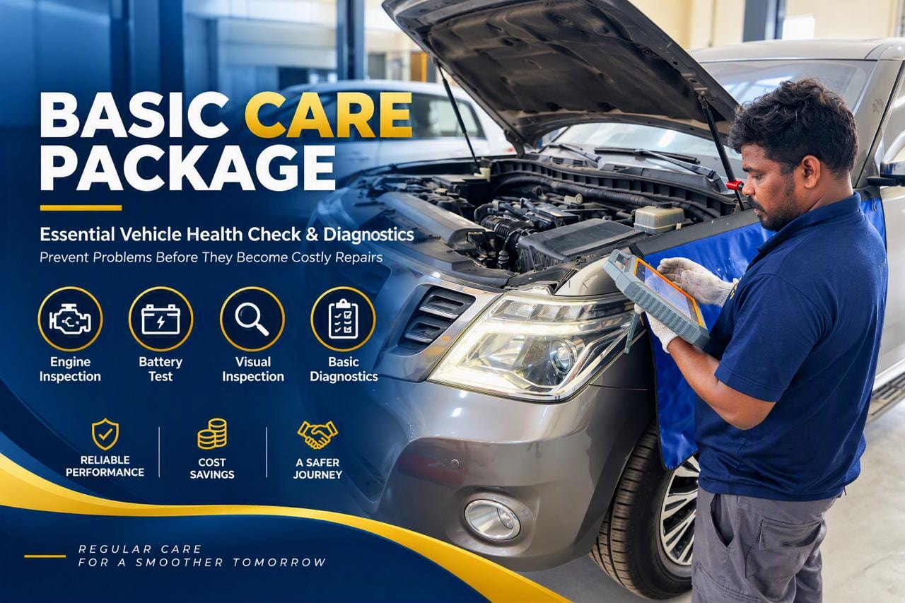 Basic Care Package — oil change and inspection service